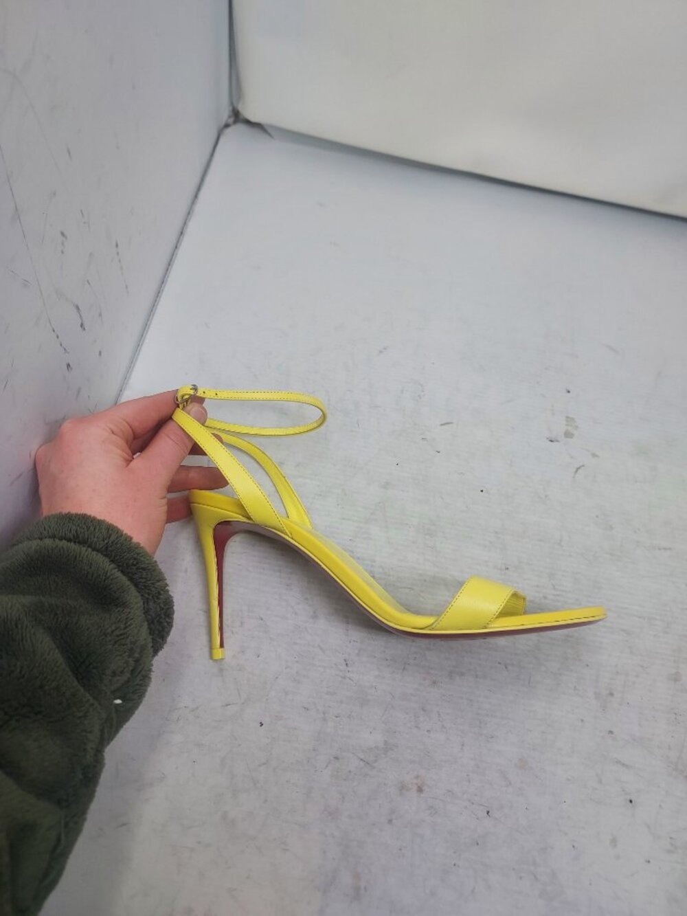 Christian Louboutin Loubigirl Yellow Ankle Strap Heel Sandal - Picture 3 of 12